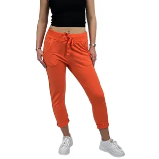 Wendy Trendy Jogger Pants Damen Jogger Hose Baggy in vielen verschiedenen Farben orange M