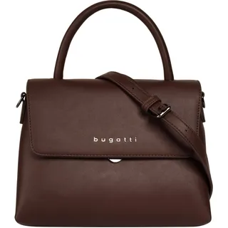 Henkeltasche BUGATTI "ALMATA", Damen, Gr. B/H/T: 23cm x 16cm x 8cm onesize, braun, Polyurethan (PU), clean, Taschen