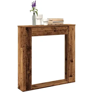 vidaXL Kaminumrandung 100 x 20 x 100 cm Altholz-Optik