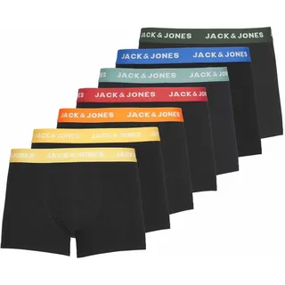 JACK & JONES Vito Solid Boxershorts 7 Einheiten Black / Pack Black L