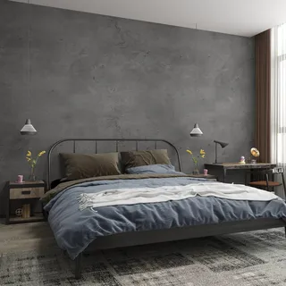 JSEVEM 80CM×9M Extra Breite Dicke Dunkergrau Schwarz Tapete In Großen Rollen Selbstklebende 3d Grau Tapete Betonoptik Modern PVC Wasserfest Abnehmbar Klebefolie Möbelaufkleber Schlafzimmer Badezimmer