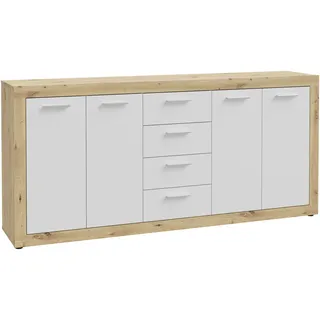 Forte Baccio 198 x 92 x 41 cm Artisan Eiche Dekor / Weiß matt