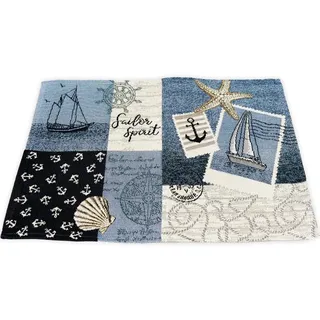 Sander Gobelin Platzset Tischset Motiv Sailor Patch 32 x 48 cm maritim