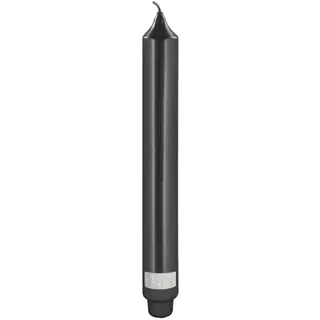 Fink [DL] Candle, metallic Stabkerze, Paraffin, schwarz, L. 8 cm, B. 8 cm, H. 25 cm, D. 3 cm