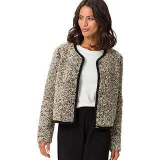 Zero Damen, Jacke mit Schmuckknöpfen BlackCream,42 - 42