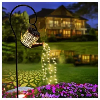 TUWENA LED Solarleuchte Solar Gießkanne Lichterketten für Außen, Wasserdicht LED Solarlaterne, Solarleuchten, Solar Gartenleuchten, Gartendeko für draußen, Warmweiß