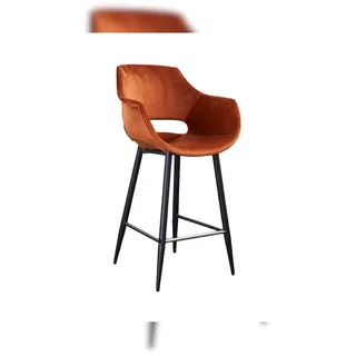 KAWOLA Barhocker ZAJA Sitzhöhe 76 cm Velvet Braun