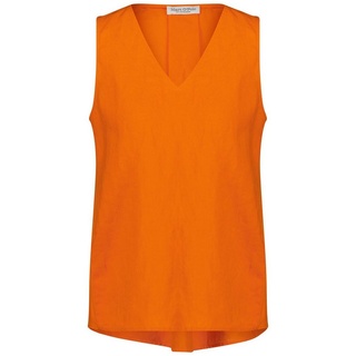 Marc O'Polo Klassische Bluse Damen Blusentop mit Leinen (1-tlg) orange 38