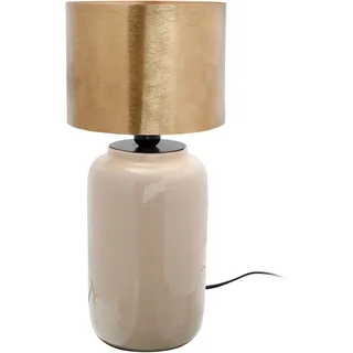 Tischleuchte KAYOOM "Art" Lampen Gr. Ø 21 cm Höhe: 43,5 cm, beige (elfenbeinfarben) Designlampe Tischlampen