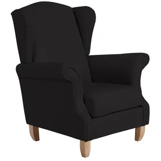 others OHRENSESSEL Katria Bezug Kunstleder Buche natur / schwarz | Gr.: onesize