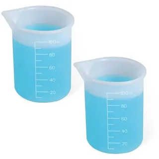 LuxusKollektion Messbecher Waschmittelbecher Silikon 2er Set 100ml wiederverwendbar, Kunststoff, (2-St) blau