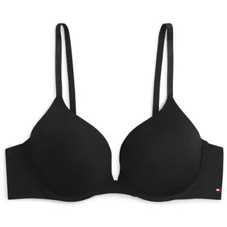 Tommy Hilfiger Underwear Bügel-BH PUSH UP unifarben, Spaghettiträger mit Logo schwarz 75