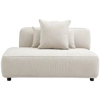 Vente-Unique Recamiere, Beige, Textil, Uni, 1-Sitzer, 145x74x105 cm, Wohnzimmer, Sessel, Relaxliegen