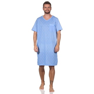 EloModa Nachthemd Herren Nachthemd Sommer Sleepshirt, Gr. M : XL 2XL (1-tlg) blau XL