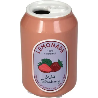 Kersten BV Dekovase Limonadendose Erdbeere (1 St), 7 x 7 x 11,3 cm rosa