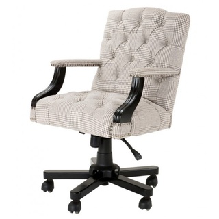 Luxus Chef Büro Stuhl Creme / Braun Drehstuhl Schreibtisch Stuhl - Chefsessel
