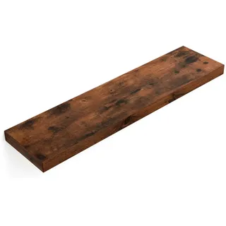 VASAGLE Wandregal 80 x 20 x 3,8 cm Braun