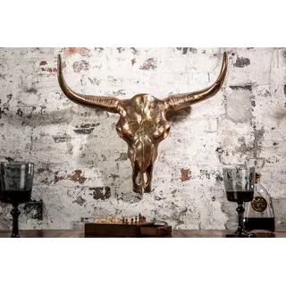 riess-ambiente Wanddekoobjekt MATADOR 70cm kupfer, Stierkopf · Skulptur · Metall · Wanddekoration braun