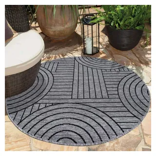 Carpet City DUO RUG Wendeteppich Ø 160 cm Grau