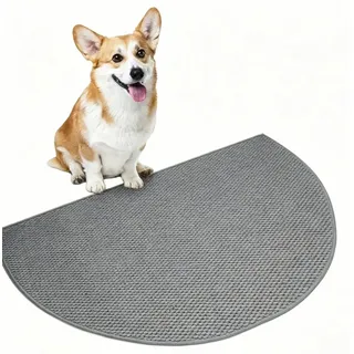 Agger Fußmatte Sisal-Fußmatte, Halbmond-Kratzmatte, Kratzbrett, strapazierfähige Kratz-Fußmatte für Katzen, dekorative Fußmatte Ø 80 cm x 50 cm
