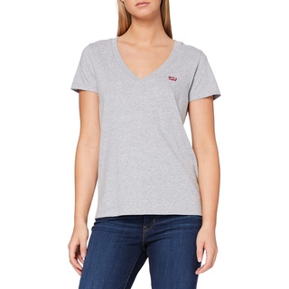 Levi's Damen Perfect V-Neck T-Shirt,Starstruck Heather Grey,XS