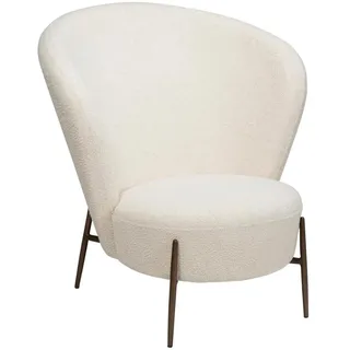 VCM Relaxsessel Orbit Bouclé 84 x 83 cm Weiß