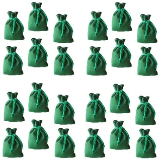 Organzabeutel24 befüllbarer Adventskalender Stoffsäckchen/Stoffbeutel/Schmuckbeutel 10x15cm (24-tlg), in 3 Farben verfügbar grün