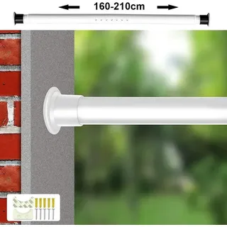 Duschvorhangstange - Teleskop-Spannstange - Längenverstellbar 70–360 cm - Ohne Bohren - Rutschfest - Metall - Gold - Gold