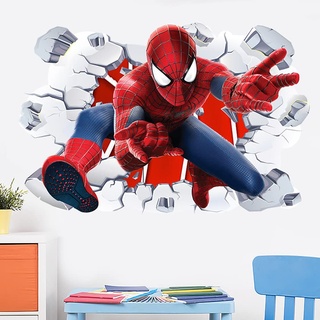 YKKJ Aufkleber Spiderman Kinderzimmer Spiderman 3D-Effekt Spider-Man Ultimate Wandtattoo Wandsticker Spiderman Wandaufkleber Spiderman