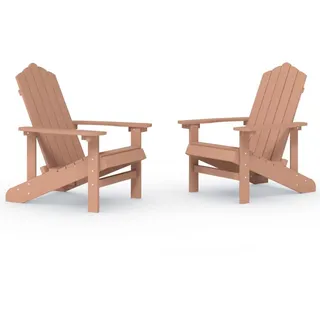 vidaXL Adirondack-Gartenstühle Gartenstuhl 83 x 92 x 92 cm braun 2 St.