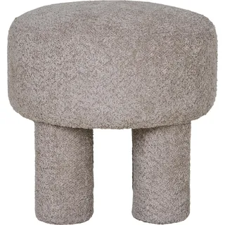 VCM Pouf Perth Polyester 43 x 43 cm Hellgrau