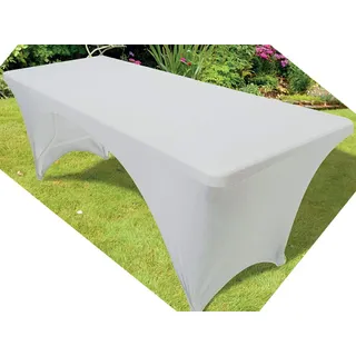 Fachhandel Plus Tischhusse für Koffer-Klapptisch Husse für Biertisch klappbarer Tisch Bierzeltgarnituren-Tisch faltenfrei bügelfrei pflegeleicht waschbar 183 x 75 x 74 cm