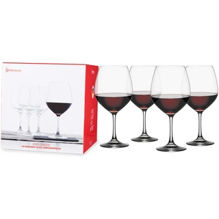 Spiegelau 4-teiliges Burgunderglas Set, Weingläser, Kristallglas, 710 ml, Vino Grande, 4510270