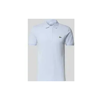 Slim Fit Poloshirt aus reiner Baumwolle, Hellblau, XXL