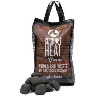 BBQ-Toro Grillbriketts BBQ-Toro Coconut Heat, 10 kg, Premium Grillbriketts aus 100 % Kokosn, 10.00 kg schwarz