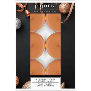 pajoma 49780 6-er Set Duft-Teelichter Vanille und Zimt