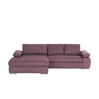 Smart Eckcouch Stoff 2-Sitzer Lila