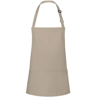 KARLOWSKY Kochschürze, Kurze Latzschürze Basic mit Schnalle und Tasche (One Size)