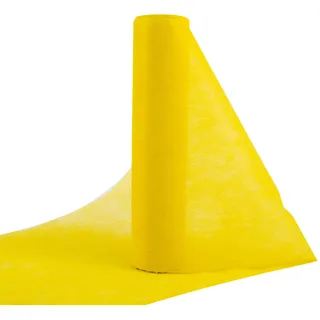 30 cm x 25 m Vlies Tischläufer Rolle - Tüllband für Hochzeit, Taufe, Geburtstag - Tischband (Gelb)