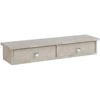 [en.casa] Wandregal Geeste 60 x 15 x 10 cm Grau