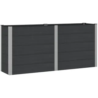 vidaXL Hochbeet 200 x 50 x 91 cm Schwarz