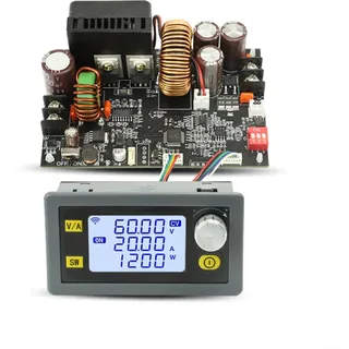 Einstellbares DC Netzteil 0-60V 20A/1200W CNC Step-Down Modul mit LCD Display