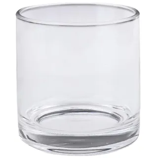 PEPAXON Glasvase für Blume Kristall Vase Hoher Zylinder Klare 10x10cm