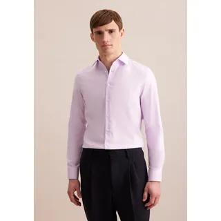 Businesshemd SEIDENSTICKER "Slim", Herren, Gr. XS (36), normale Ärmellängen, lila (flieder), 100% Baumwolle, unifarben, slim fit, Langarm 2-Knopf-Manschette, Hemden, Slim Langarm Kentkragen Uni