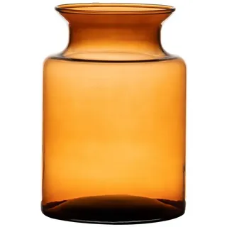 INNA-Glas Dekovase Windlichtglas Hanna Earth, orange-braun-klar, 20cm, Ø14cm orange