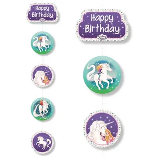 Deckenhänger * STERNENSCHWEIF * als Deko zum Kindergeburtstag und Mottoparty | 150cm lang, 5-teilig, aus Starkpapier | Laura Mädchen Pferde Einhorn Kinder Party Geburtstag