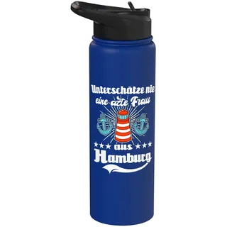 Hamburger Damen Souvenir Nordsee Frauen Hamburg Stainless Steel Insulated Water Bottle