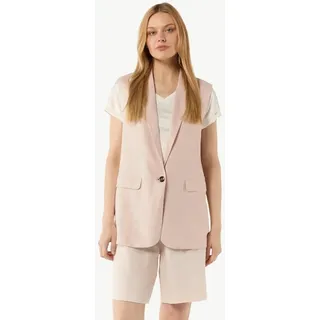comma Funktionsweste Indoor-Weste Ärmelloser Blazer aus Leinenmix im Loose Fit orange 42 EU