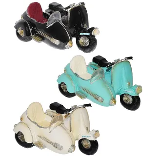 alles-meine.de GmbH 1 Stück Sparbüchse - Motorrad/Roller mit Beiwagen - Seitenwagen/Oldtimer - stabile Spardose aus Kunstharz - Fahrzeug Sparschwein lustig witzig - Sei..