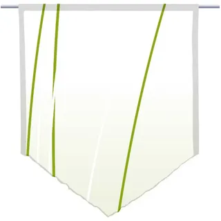 gardinen-for-life Scheibengardine Linea green up dark Scheibenhänger spitz 90 cm x 75 cm